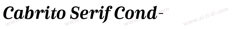 Cabrito Serif Cond字体转换